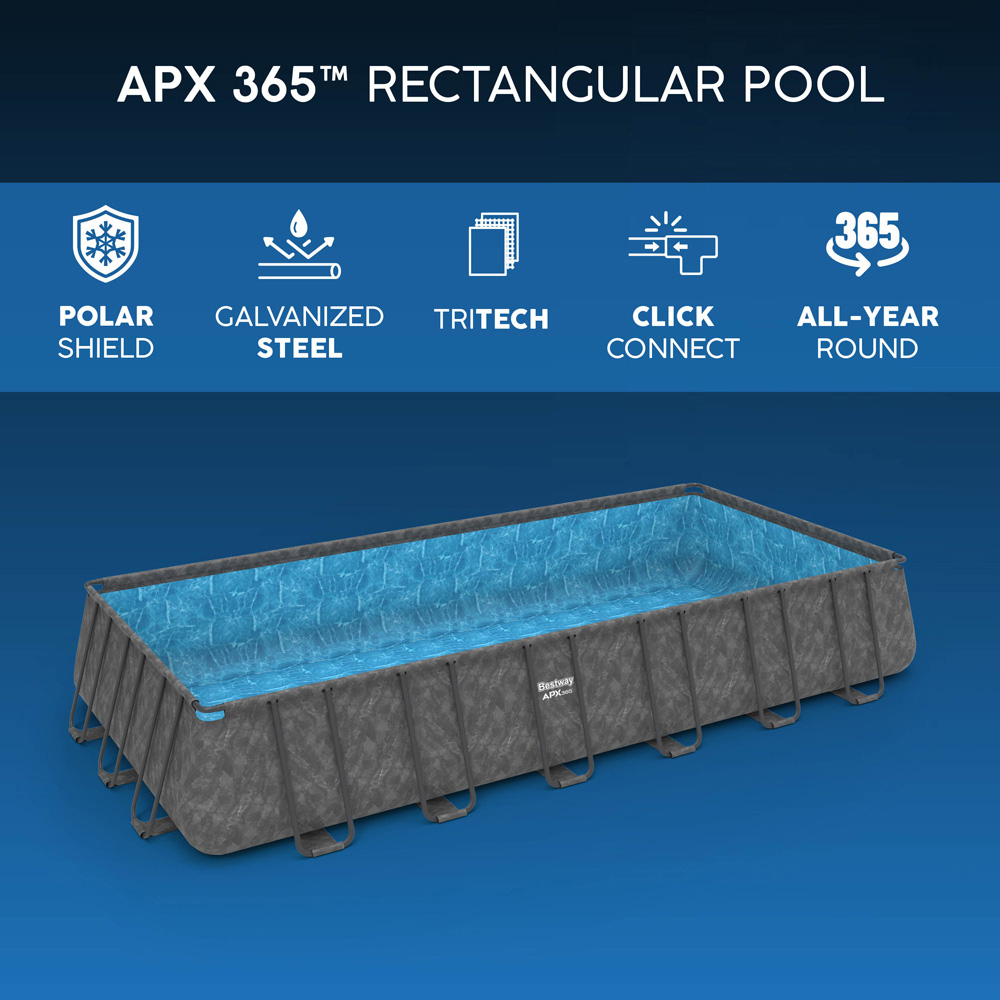 Bestway APX 365 Rectangular Pool Set 24 x 12ft x 52 inch Image 7