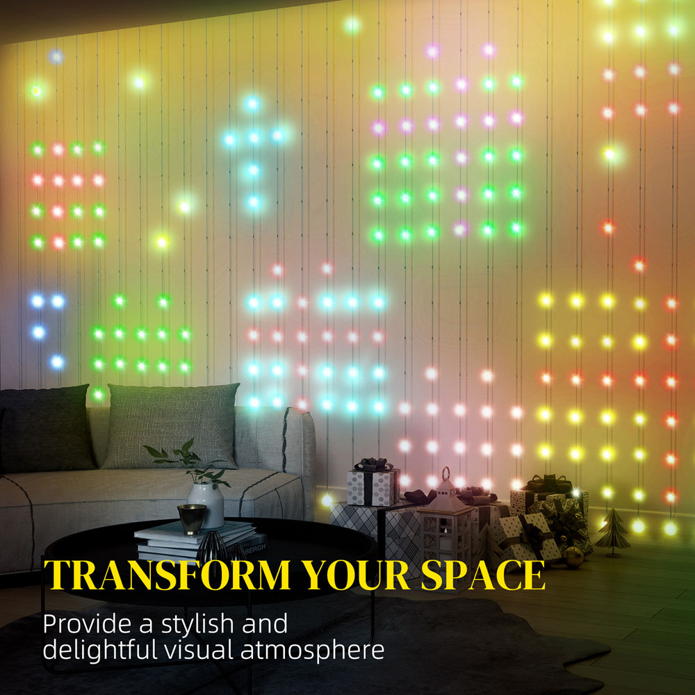 Portland Smart LED Fairy Light Curtain 3 x 3m Image 3