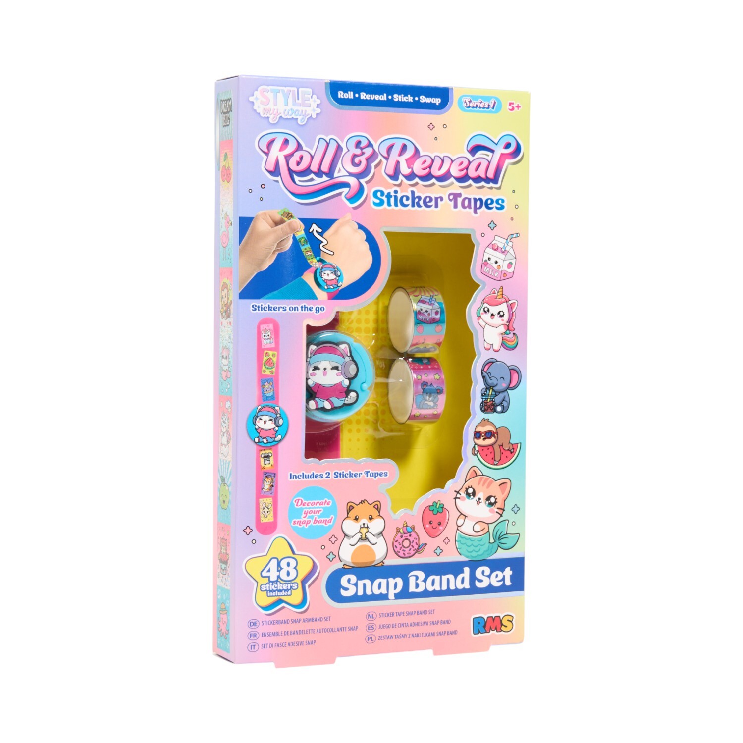 Roll and Reveal Sticker Tape Snap Band Set Image 2
