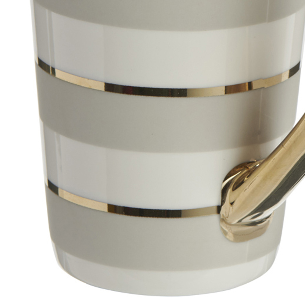 Wilko Hotel Chic Metalic Stripe Latte Mug Image 5