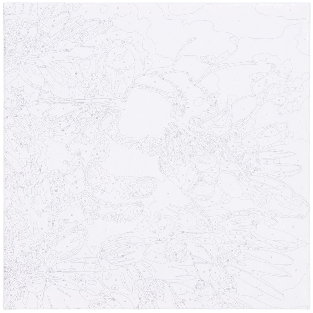 Floral Bee Paint By Numbers Kit Image 3