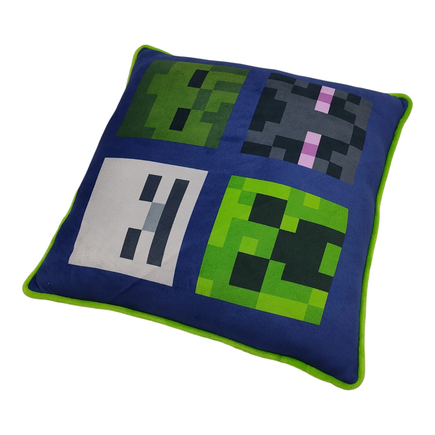 Minecraft Main Mobs Printed Cushion Blue Image 4