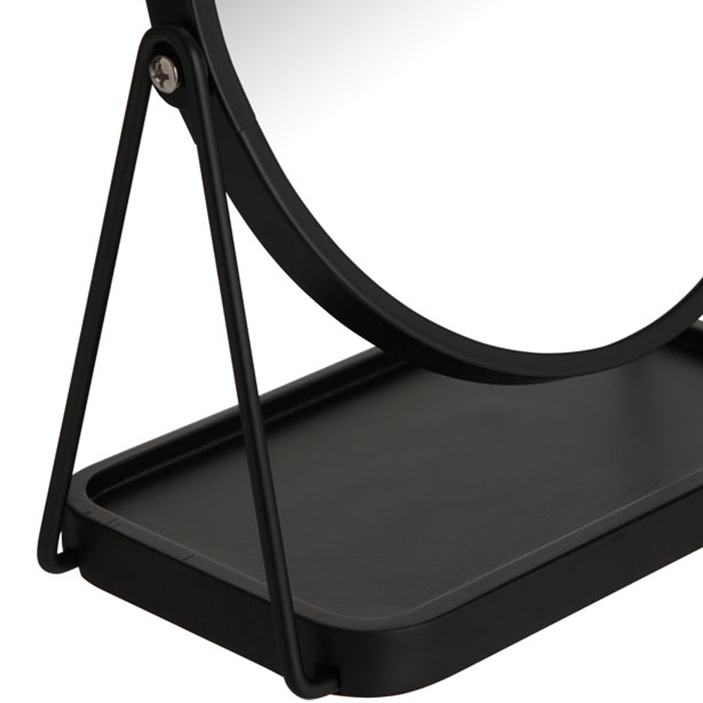 Wilko Small Black Mirror with Tray Wilko