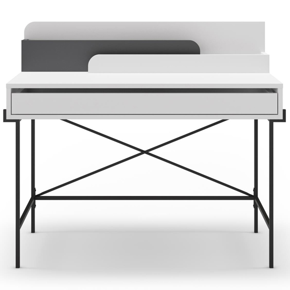 Decortie Leila Table with Hutch White Image 3