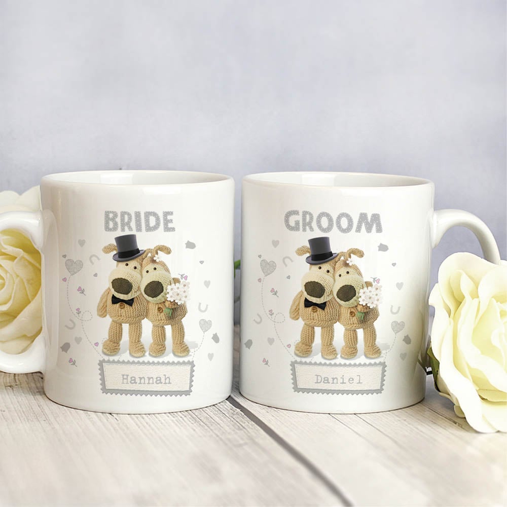 Personalised Memento Personalised Boofle Wedding Couple Mug Set Image 2
