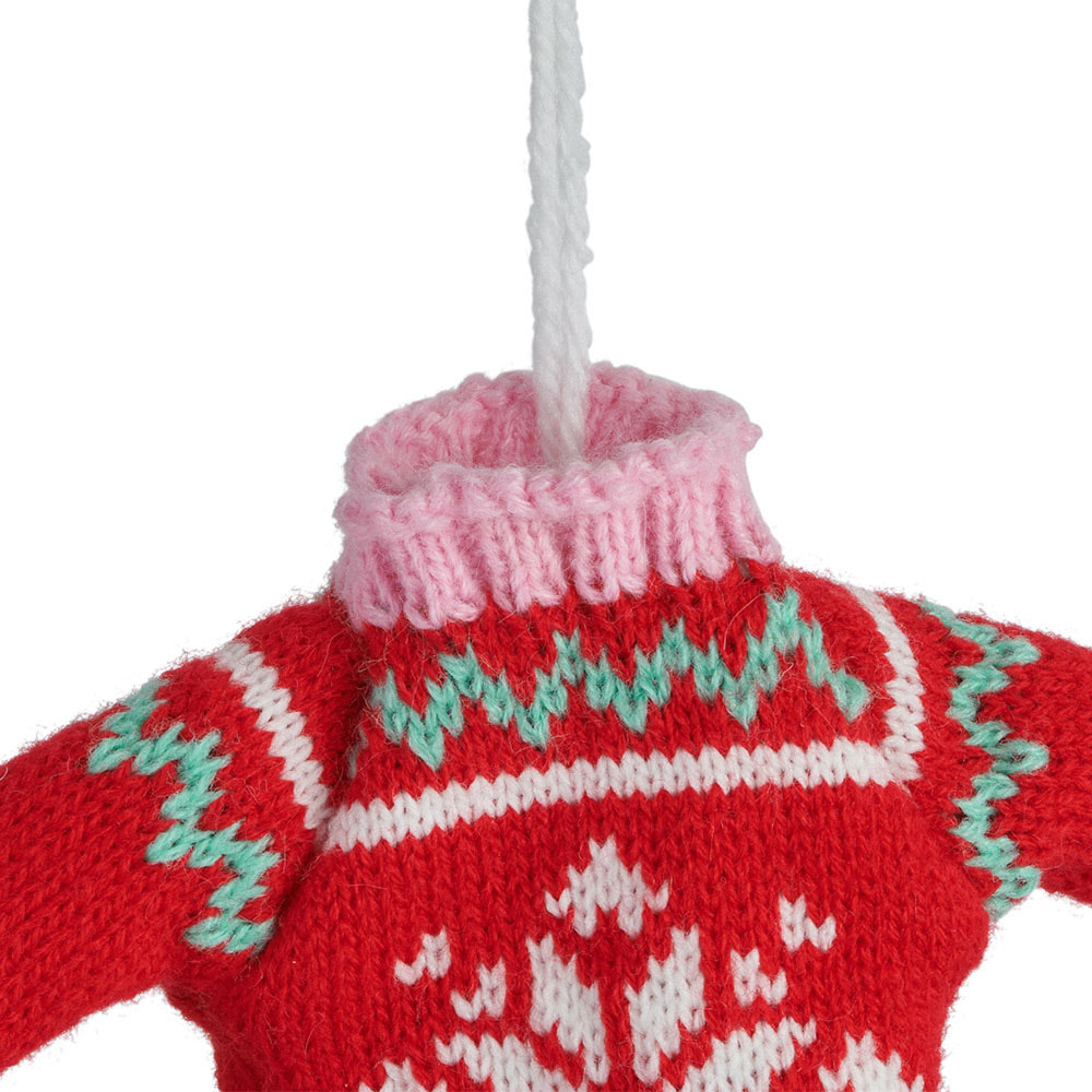 Wilko Joy Knitted Jumper Decoration 4 Pack Image 3