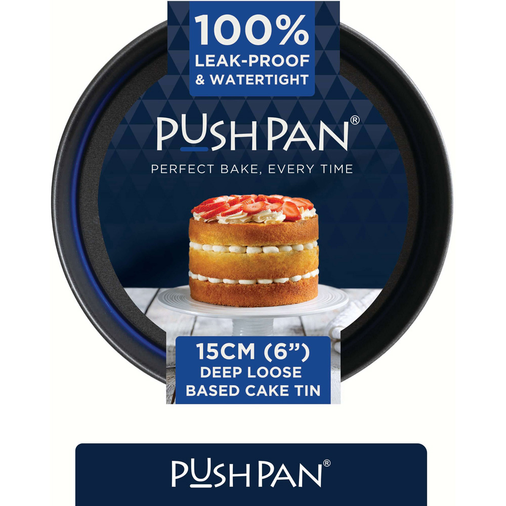 Wham PushPan 15cm Light Grey and Pewter Deep Tin Image 2