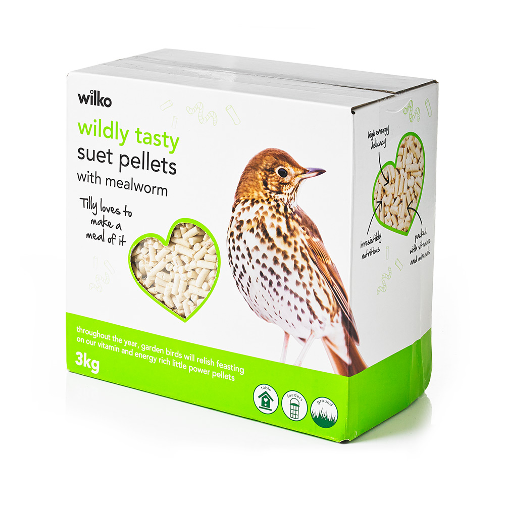Wilko Wild Bird Suet Pellets with Mealworms 3kg Image 4
