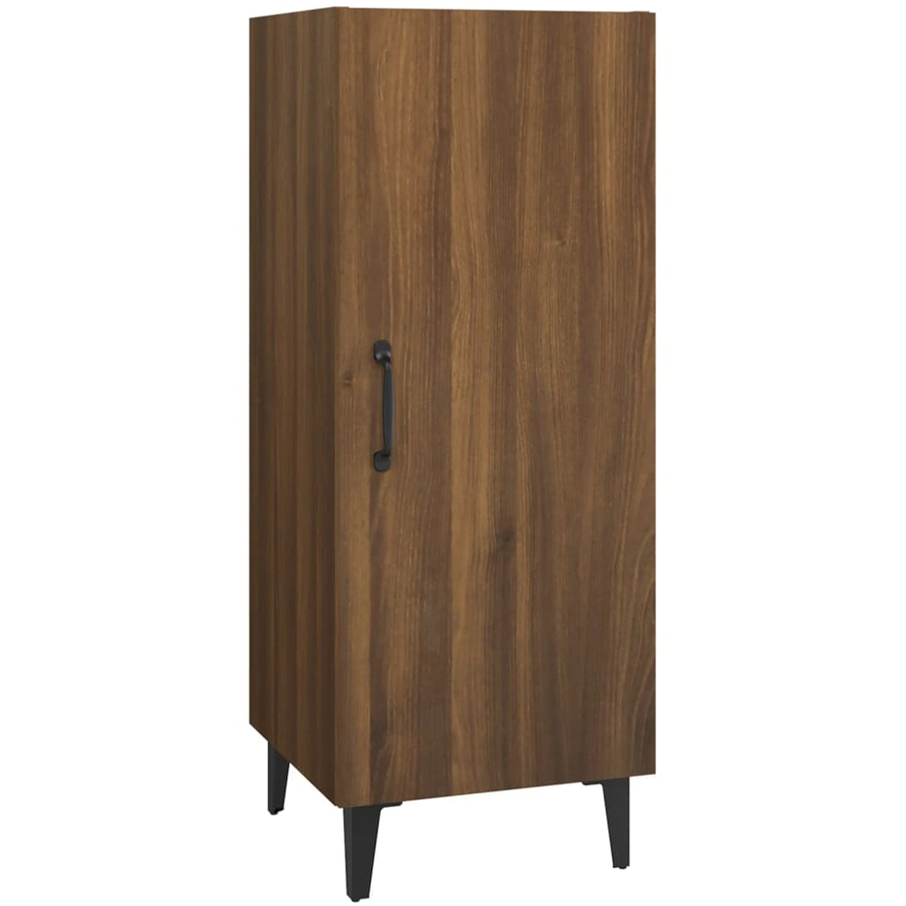 vidaXL Single Door Brown Oak Narrow Sideboard Image 2