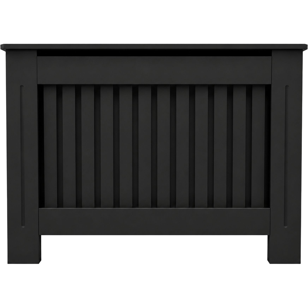 Caecus Black Vertical Slat Radiator Cover 815 x 1120 x 190mm Image