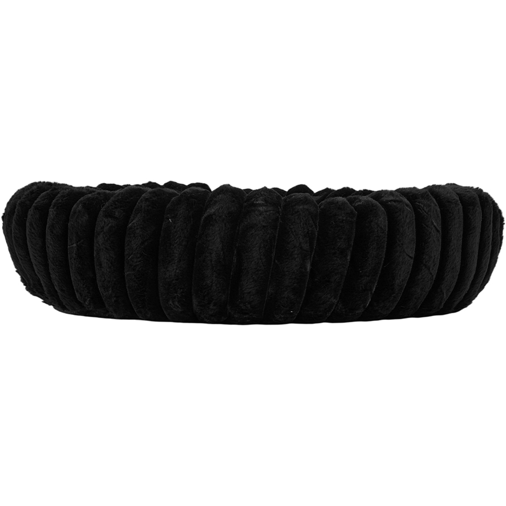 H&O Direct 80cm Black Round Soft Warm Pet Bed Image 2