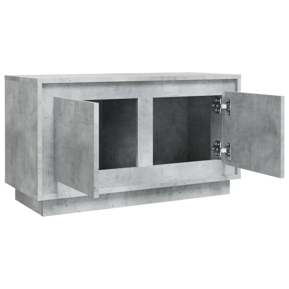 vidaXL 2 Door Concrete Grey TV Cabinet Image 4