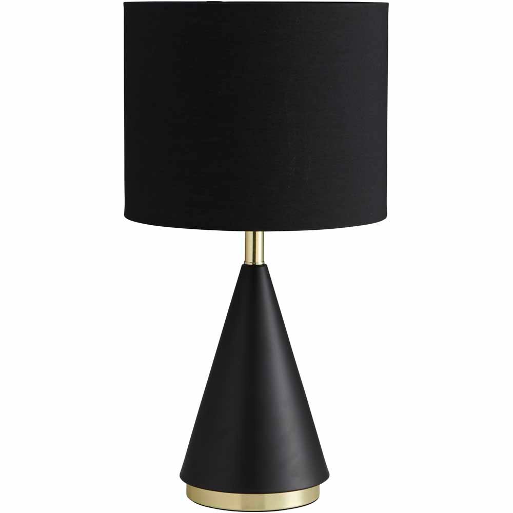 Wilko Black Gold Table Lamp Large Image 1