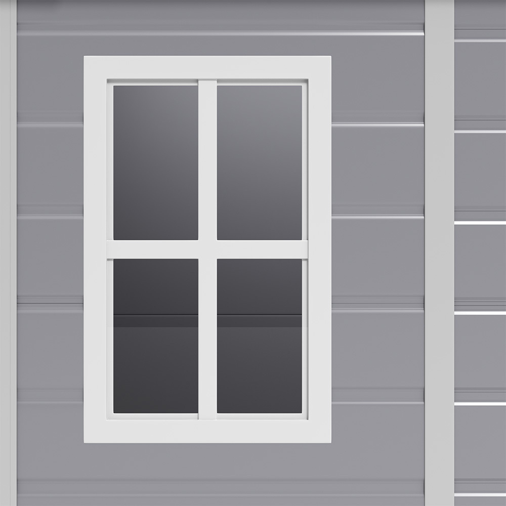 Living and Home 5 x 4ft Grey Plastic Garden Tool Shed Image 4