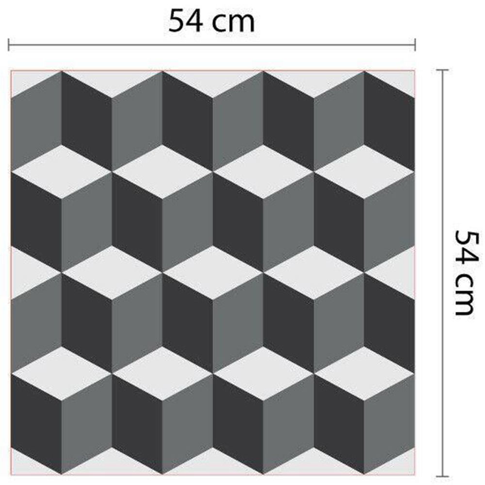 Walplus 3D Cubes Pattern SelfAdhesive Decal Wilko