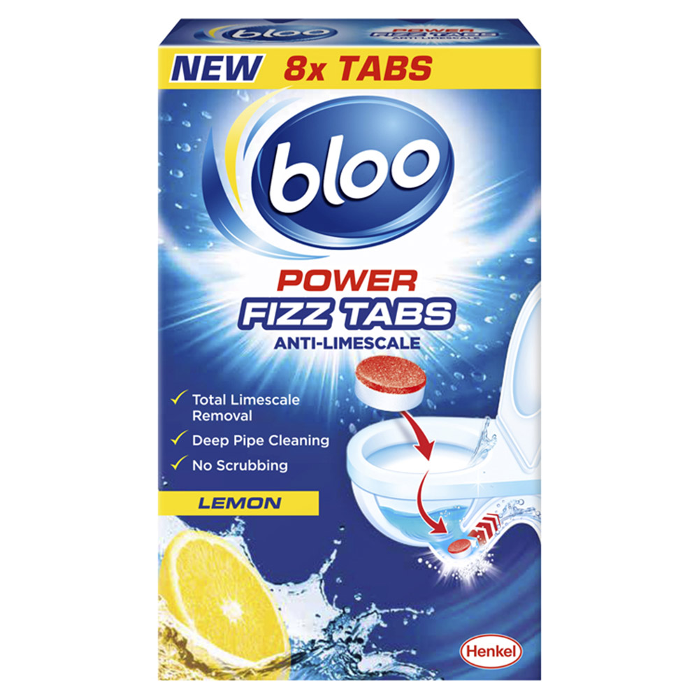 Bloo Power Anti Limescale Lemon Fizz Tabs 12 x 25g Image 1