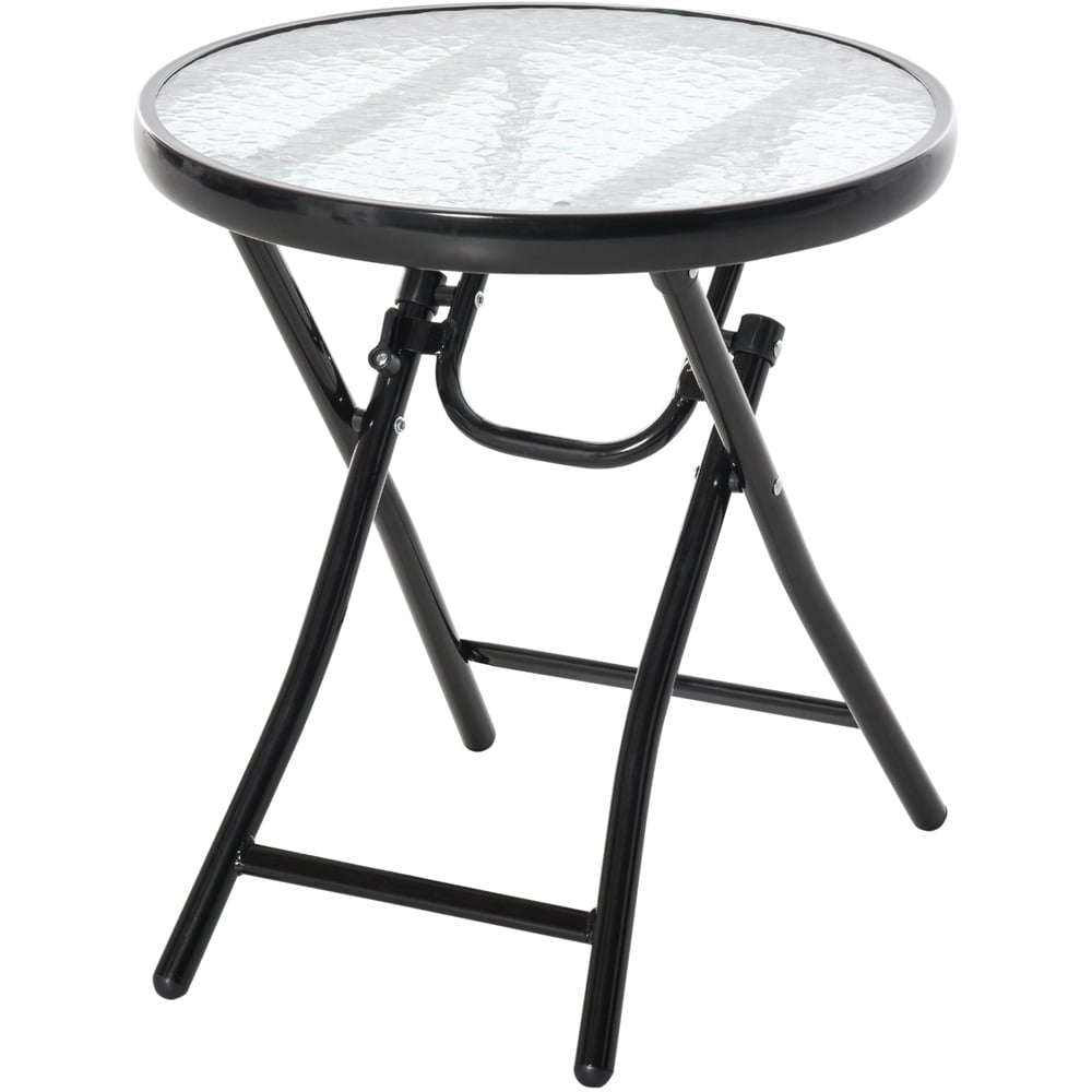 Outsunny Black Round Foldable Garden Table Image 2