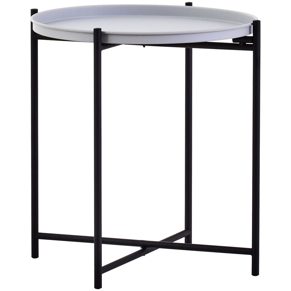 Premier Housewares Grey Round Top Side Table Image 2