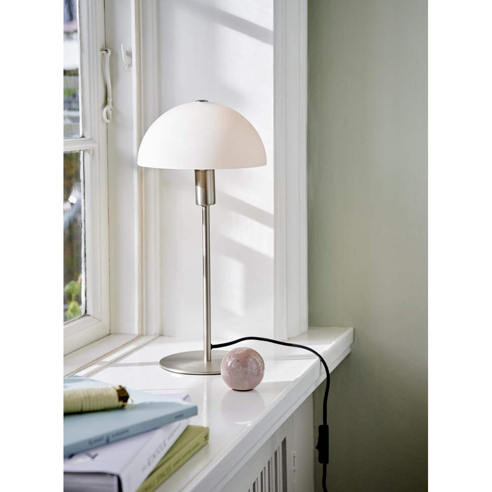 Nordlux Ellen 20 E14 Opal Steel Table Lamp Image 2