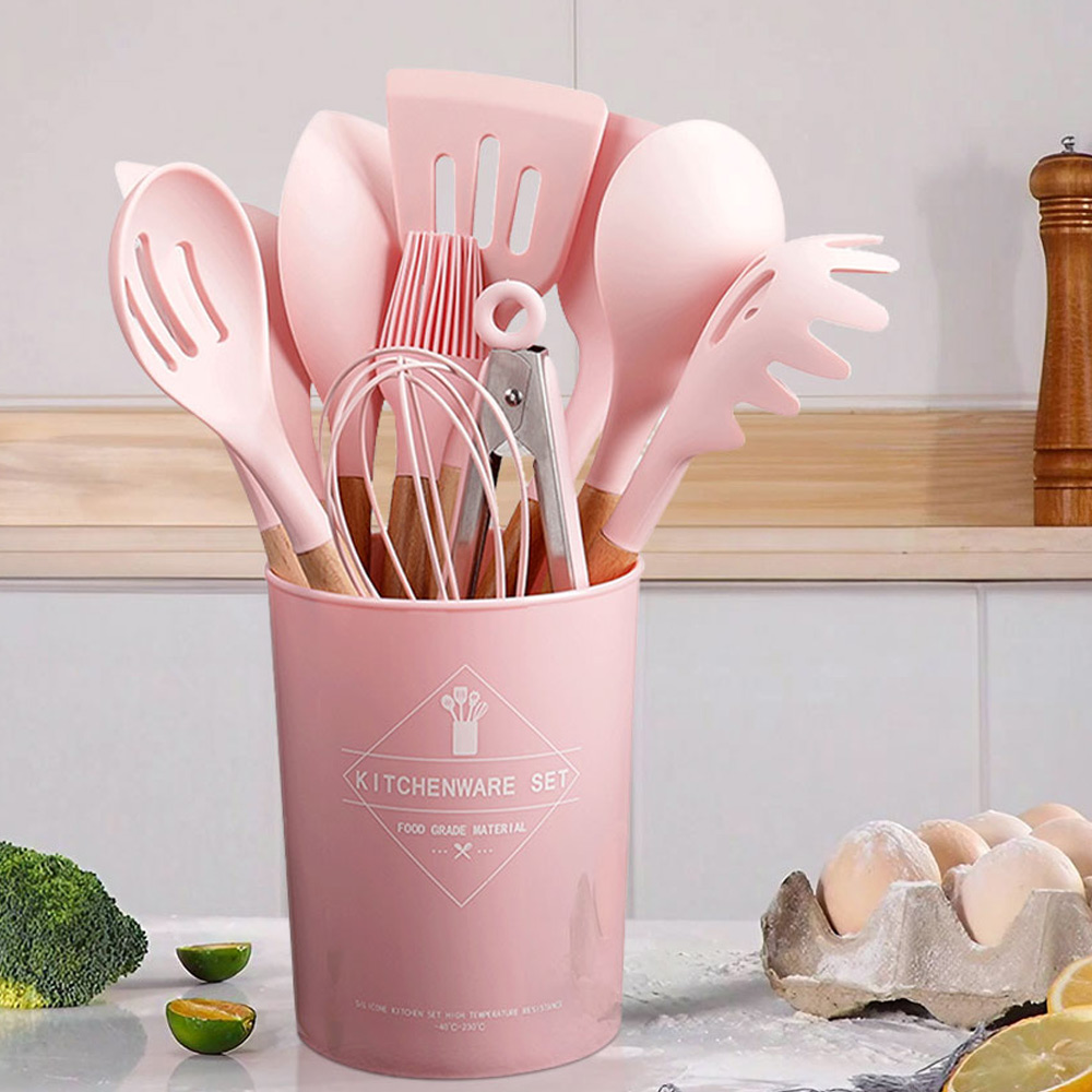 Living and Home 11 Piece Silicone Kitchen Utensil Set Image 2
