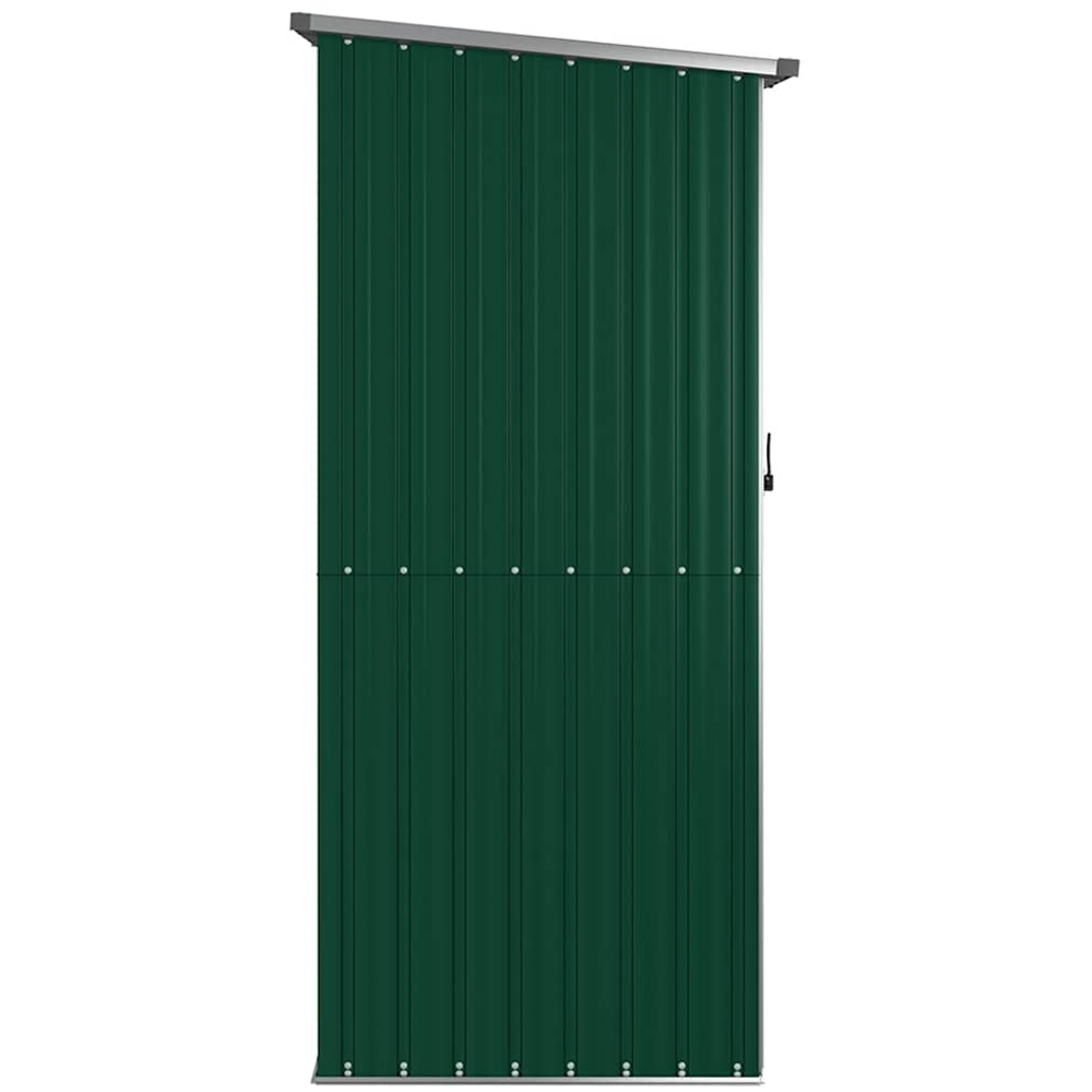 vidaXL 3.9 x 5.9ft Green Galvanised Steel Pent Garden Shed Image 2