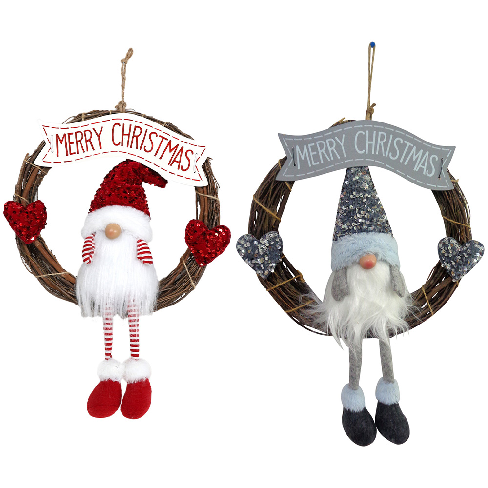 Candy Cane Lane Gonk in Wreath 47cm Image 1