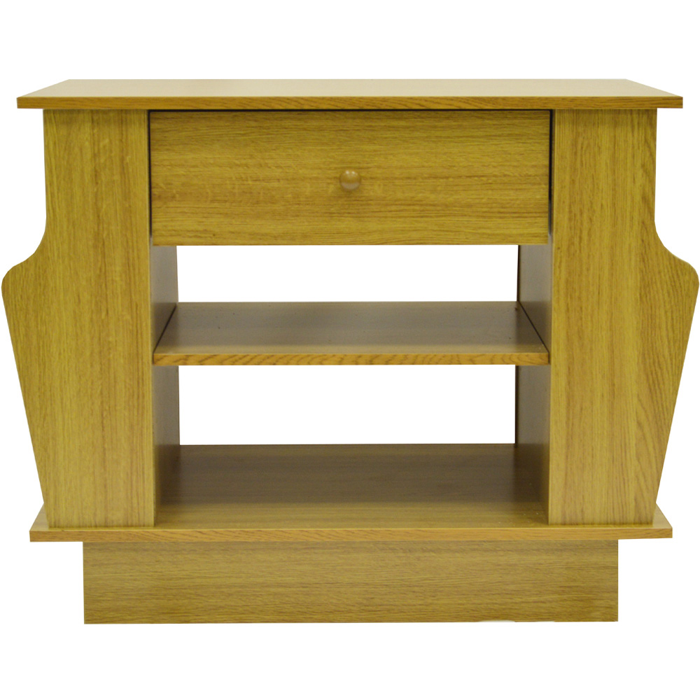 Watsons Companion Oak Large Storage Table with Magazine Rack Image 3