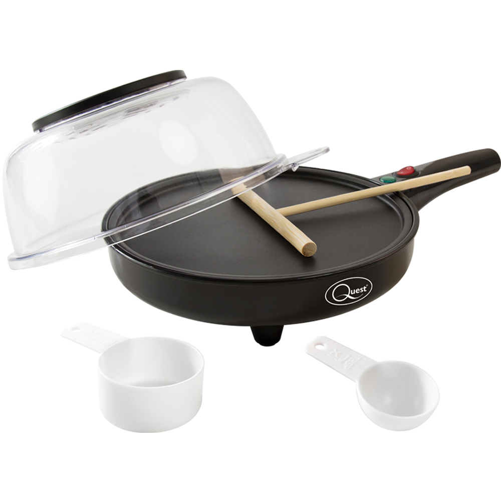 Quest 2 in 1 Black Popcorn and Crepe Maker 800W Image 1