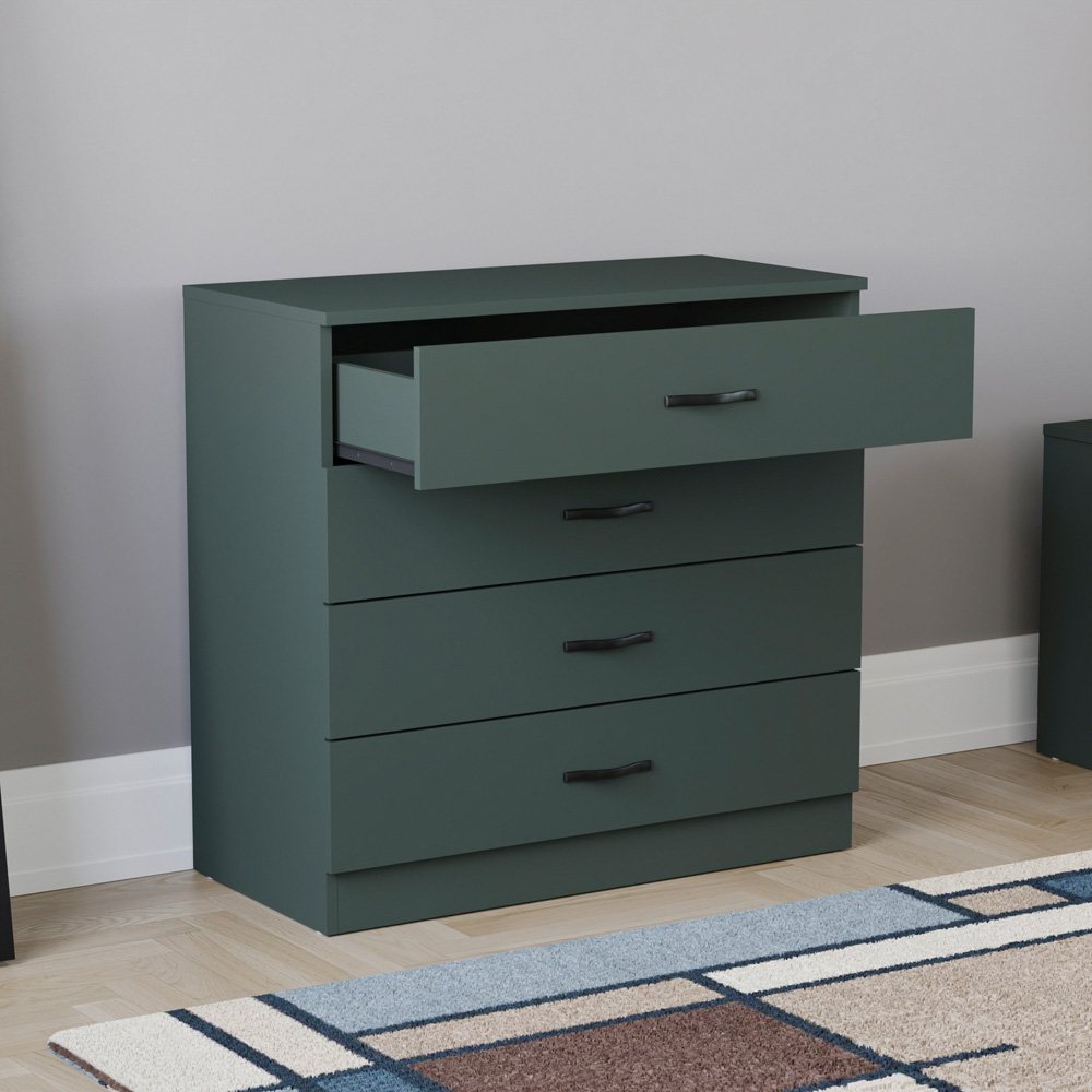 VIDA DESIGNS Riano 4 Drawer Jasper Green Chest of Drawers Image 6
