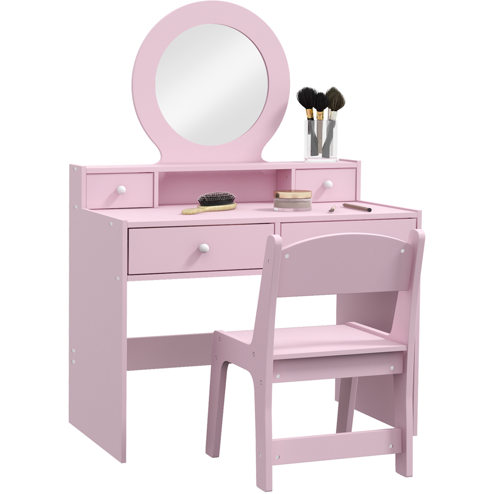 AIYAPLAY Pink Kids Dressing Table Set Image 2