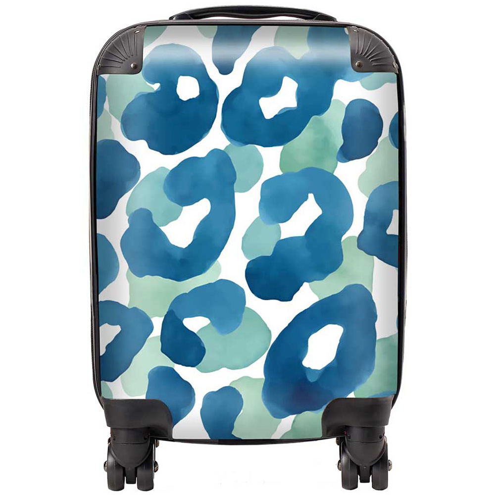 Warren Reed Designer Small Watercolour Leopard Print Suitcase Image 1
