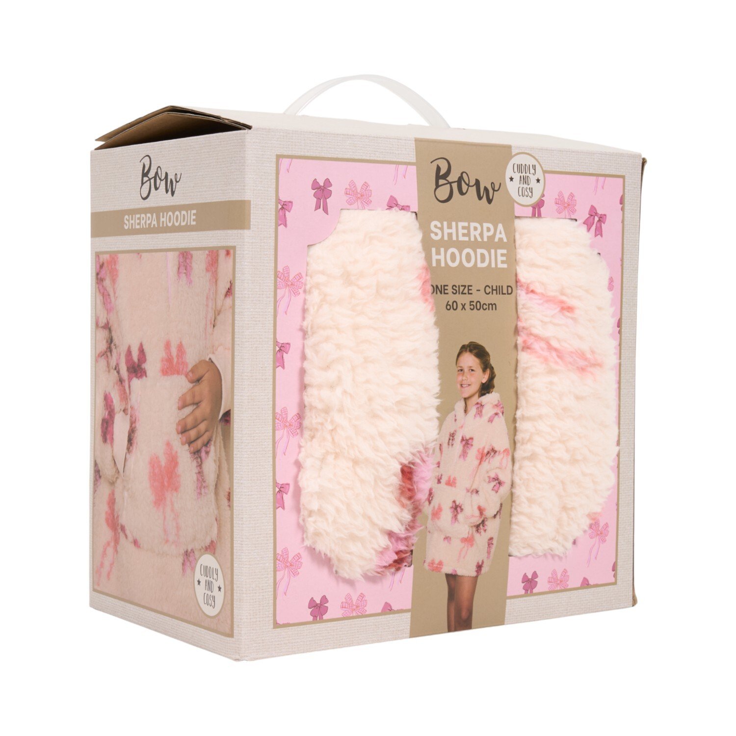 Kids Printed Sherpa Zip Hoodie Image 7