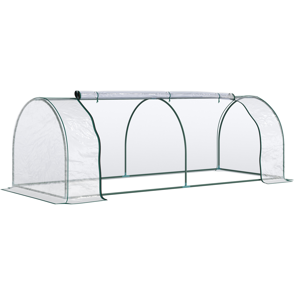 Outsunny Clear PVC and Steel 3.3 x 8.2ft Greenhouse  Image 1