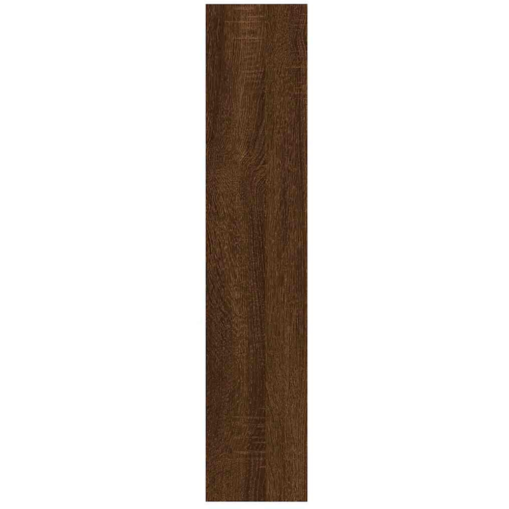 vidaXL 10 Shelf Brown Oak Floating Wall Shelf Image 4