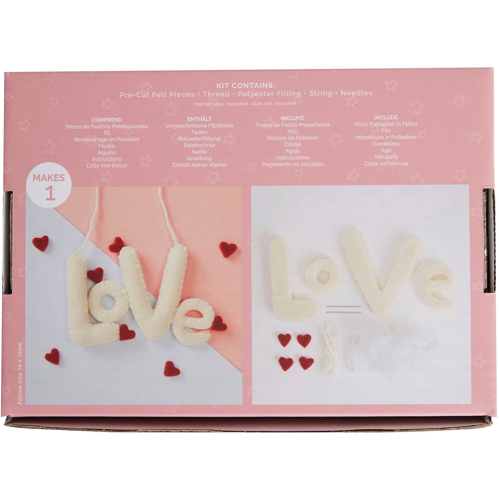 Simply Make Love with Hearts Multicolour Felt Craft Kit Image 5