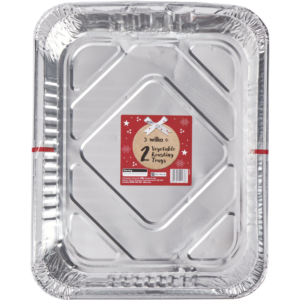 Wilko Foil Veggie Roasting Tray 2 Pack Wilko
