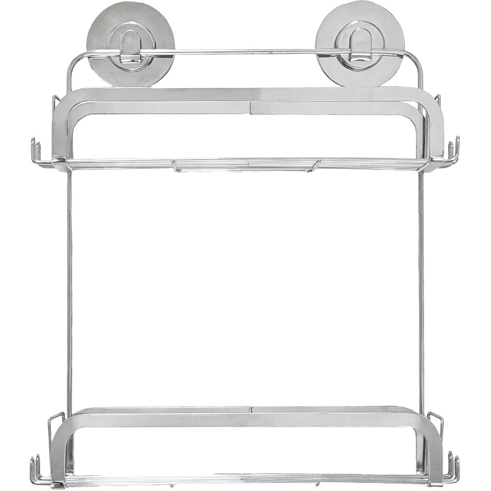 Harrow 2 Tier Bathroom Caddy Silver Image 4