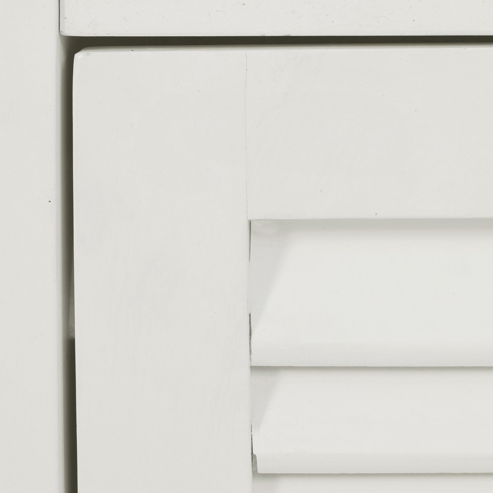 Premier Housewares Single Door White Wood Floor Cabinet Image 5