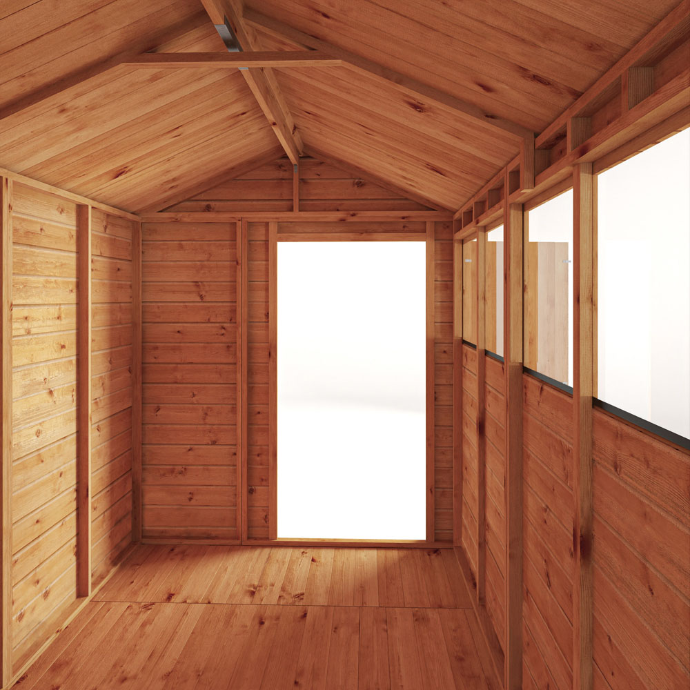 Mercia Woodsman 10 x 6ft Shiplap Glass Apex Shed Image 6