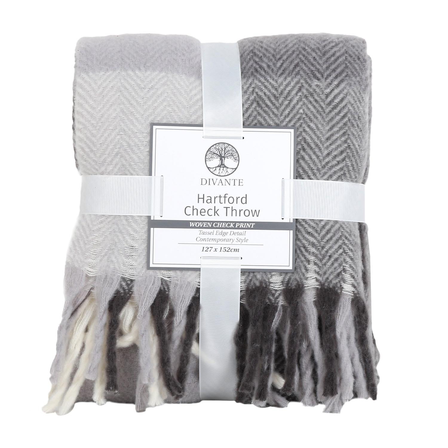 Hartford Check Throw - Grey Image