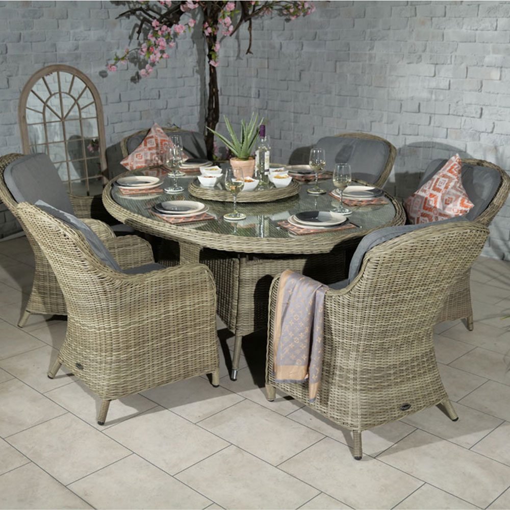 Royalcraft Wentworth Rattan 6 Seater Ellipse Imperial Dining Set Image 1