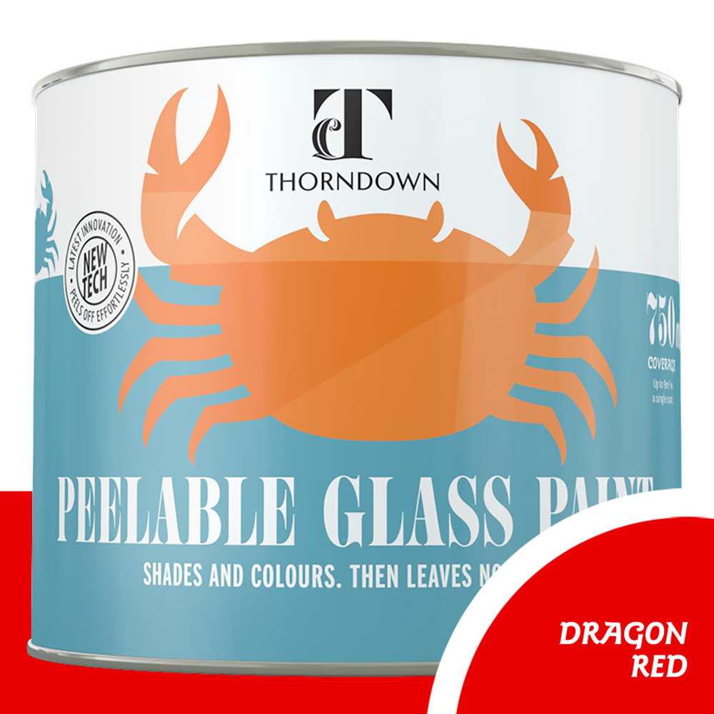 Thorndown Dragon Red Peelable Glass Paint 750ml Image 3