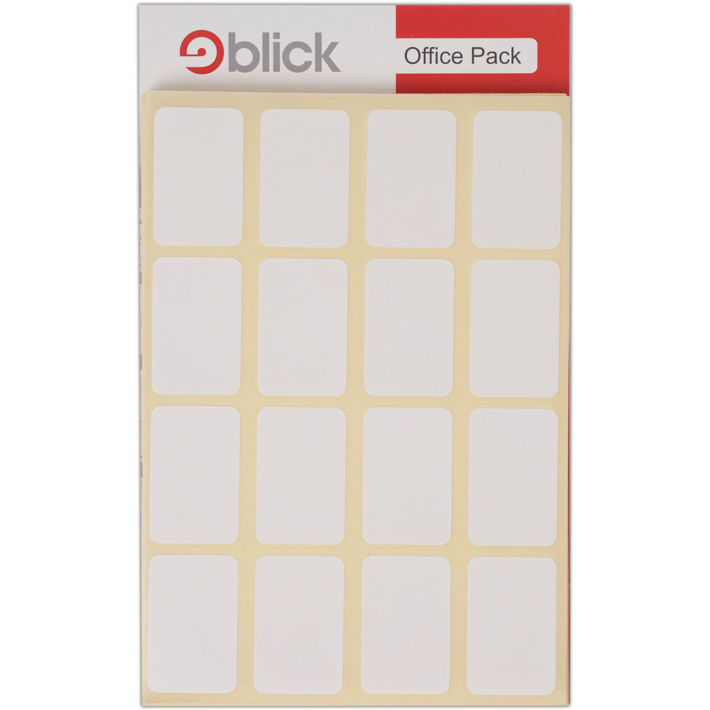 Blick White Rectangular Self Adhesive Office Label 24 x 37mm 640 Pack Image 1