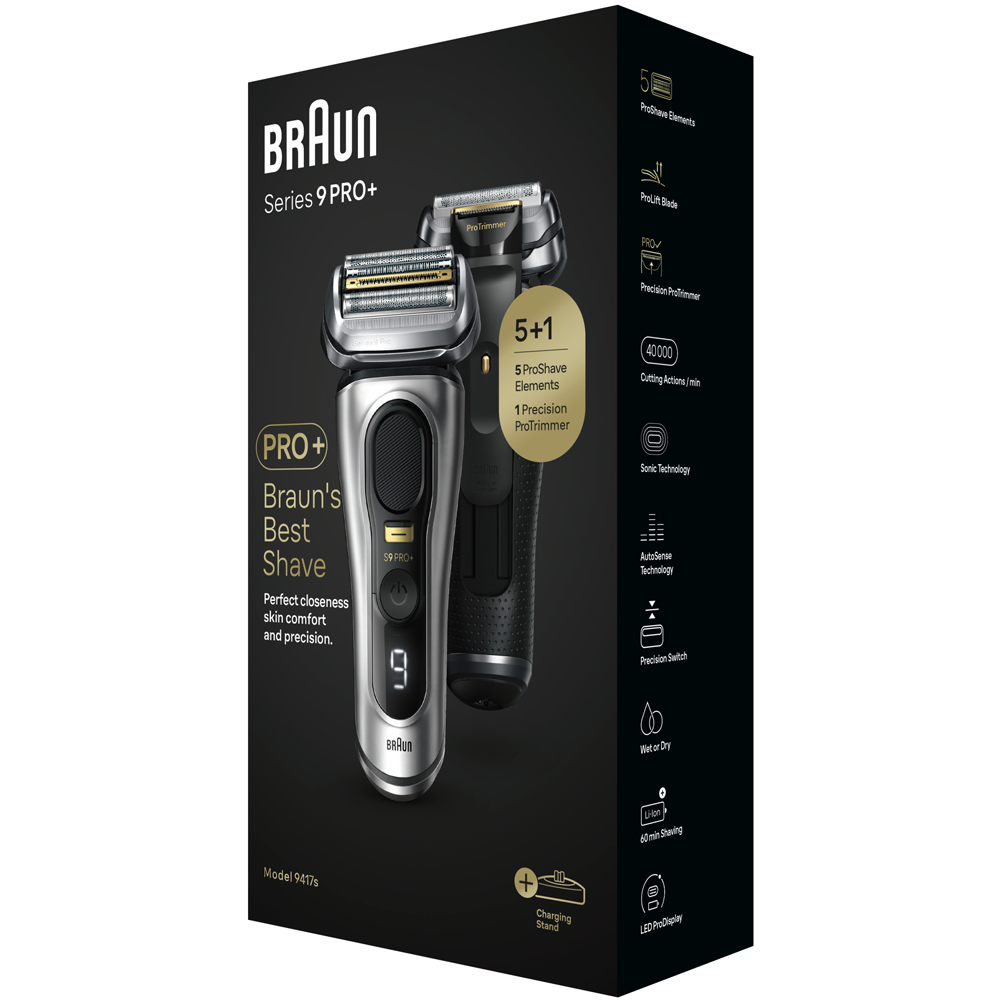 Braun Series 9 PRO+ Electric Shaver Silver Image 4