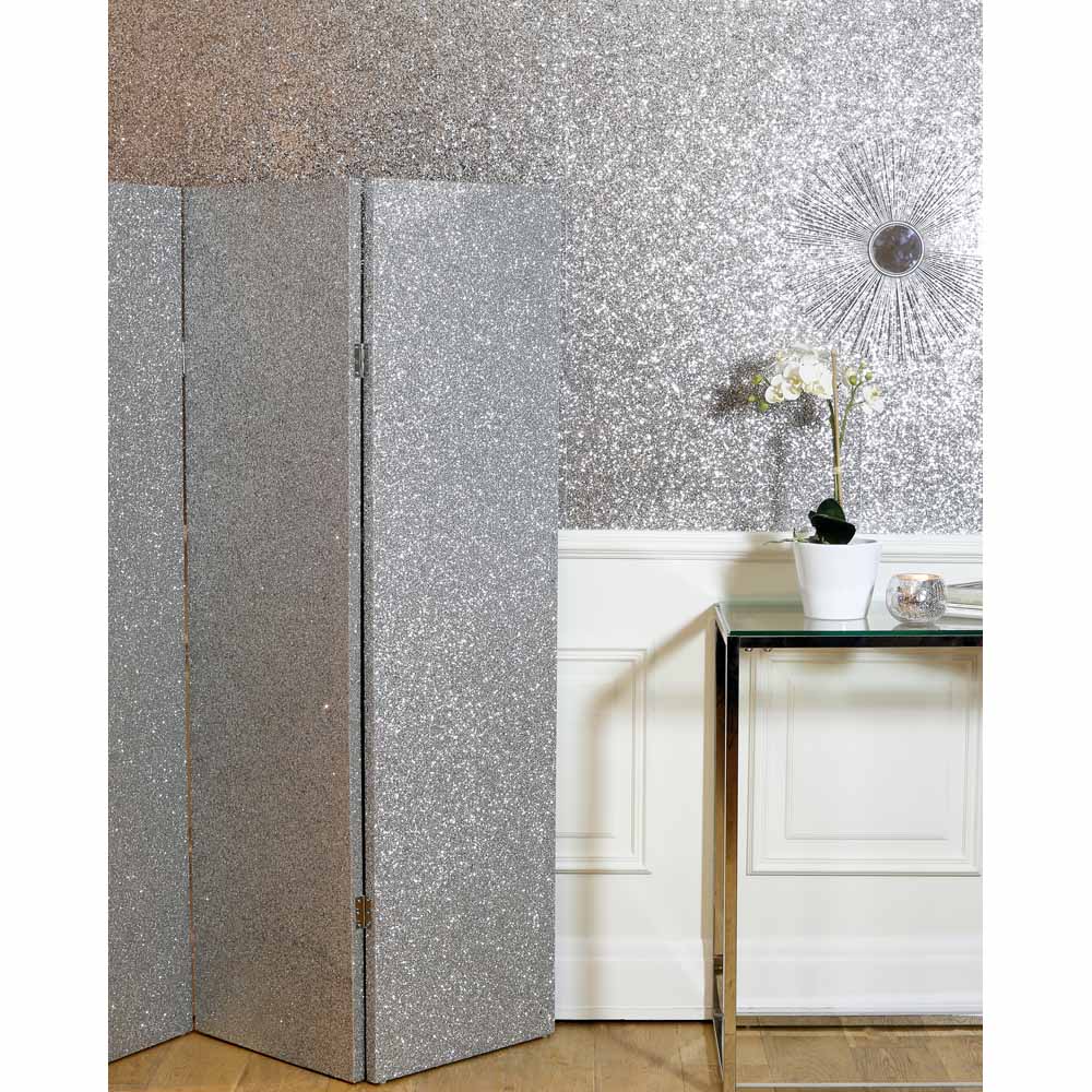 Arthouse Silver Sequin Screen Room Divider Image 2