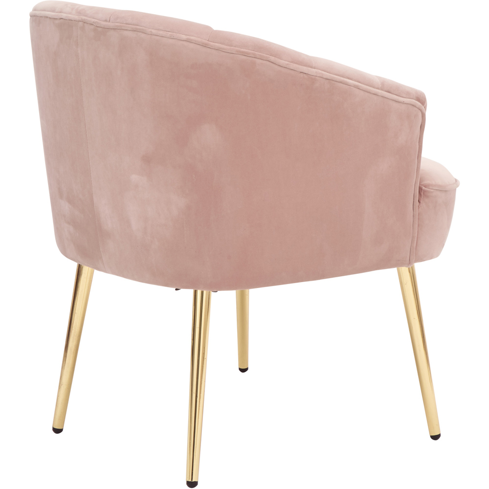 GFW Pettine Blush Pink Plush Fabric Chair Image 5