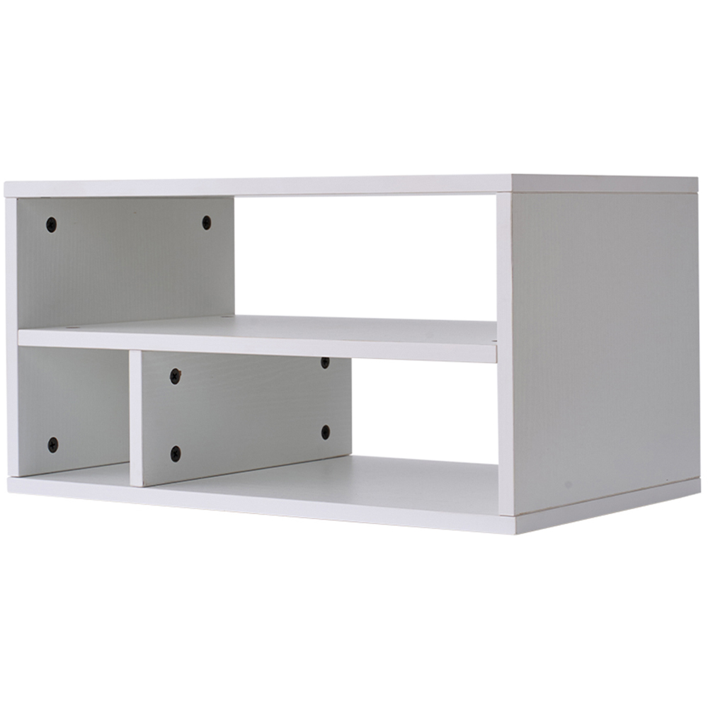 Living and Home 3 Shelf White Desktop Printer Stand Image 2
