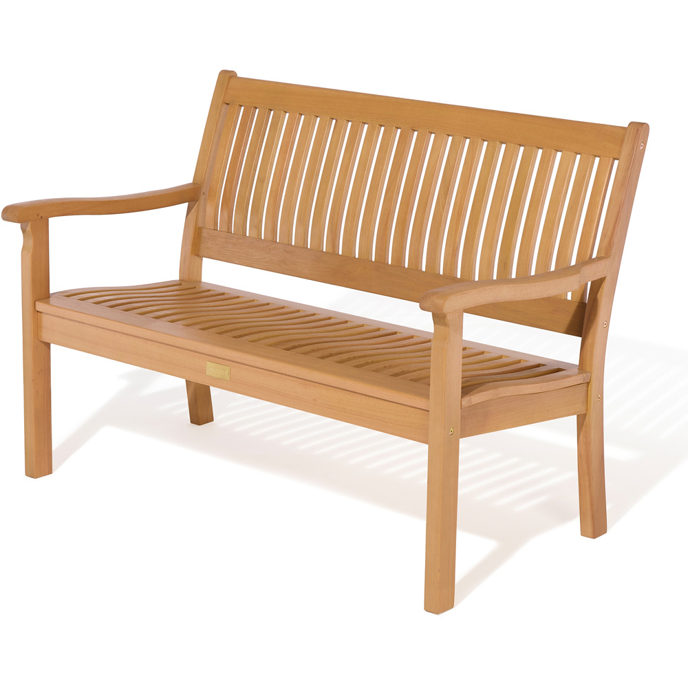 Rowlinson Farnham 2 Seater Natural Garden Bench Image 2