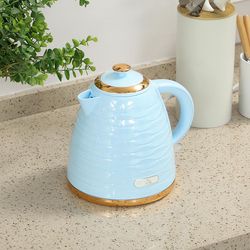 HOMCOM 800-207V70LB Light Blue Ripple 1.7L Electric Kettle 3kW Image 3
