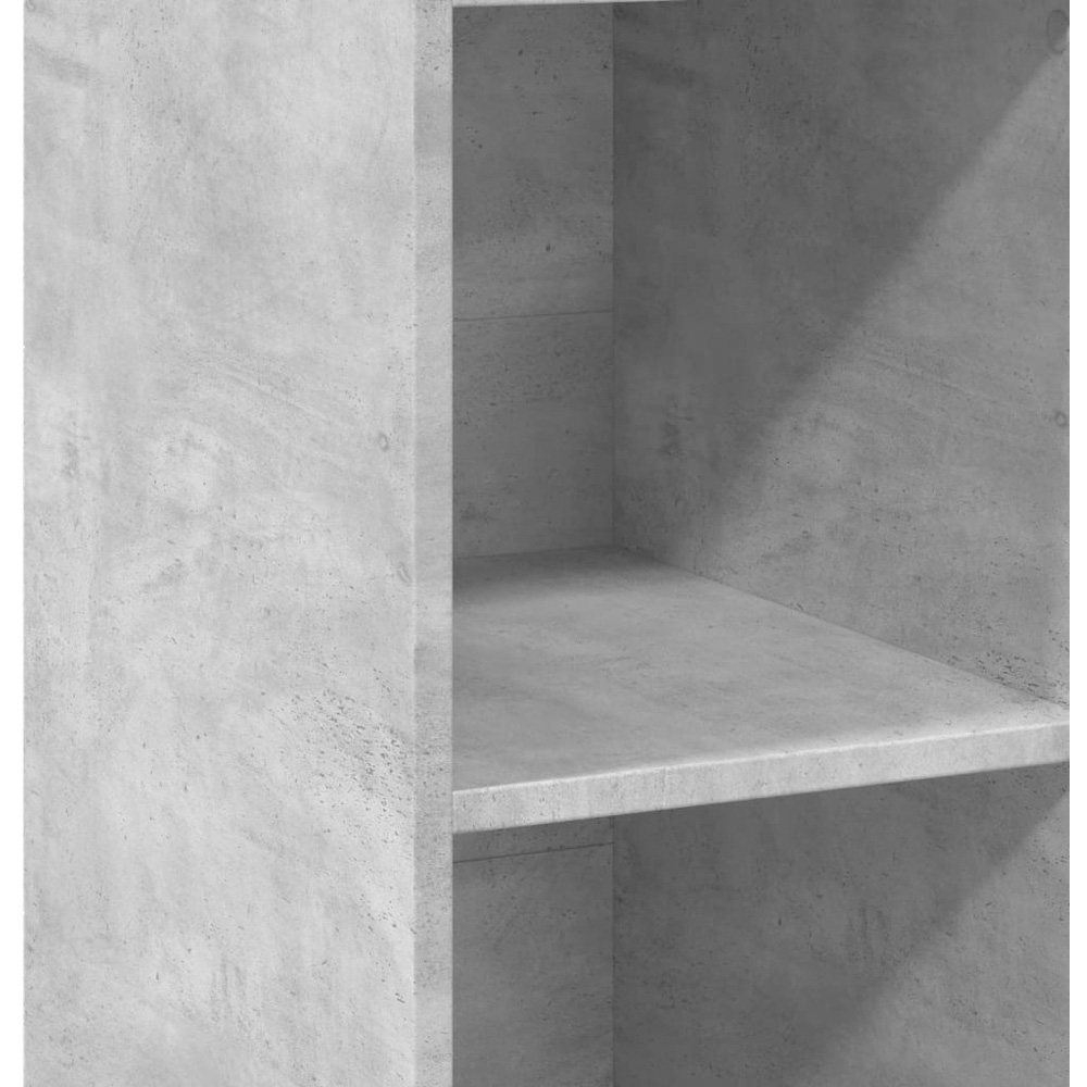 vidaXL 4 Shelf Concrete Grey Highboard Image 7